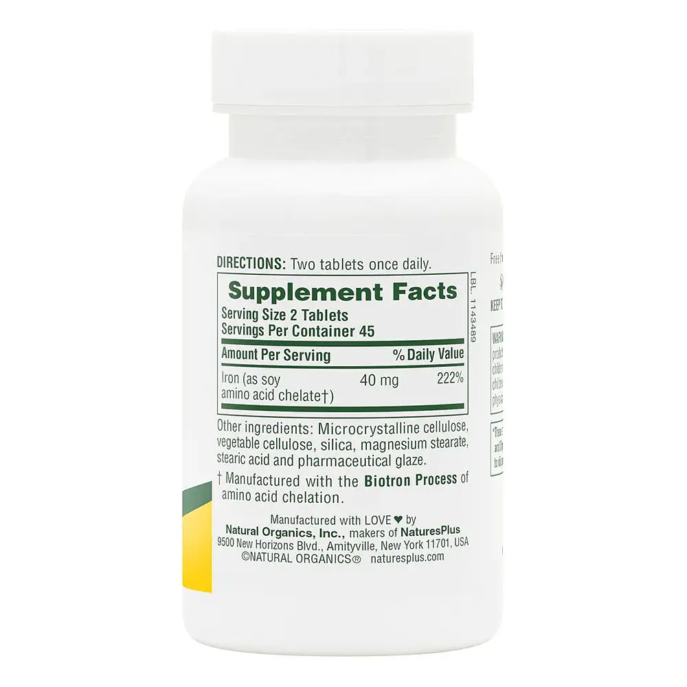 Залізо Natures Plus Iron 40 mg, 90 таблеток - фото 2