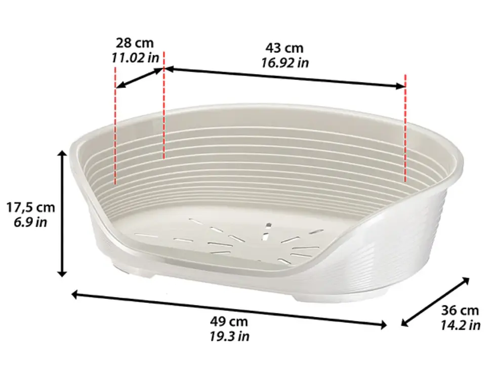 Пластиковий лежак для собак і котів Ferplast Siesta Deluxe 2 синій 49×36×17,5 см 70202914 - фото 2