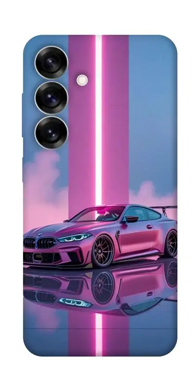 TPU чохол Demsky Pink neon car для Samsung Galaxy S25
