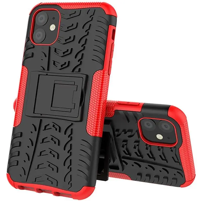 Чохол-накладка Toto Dazzle Kickstand 2 in 1 Case Apple iPhone 11 Red - фото 7