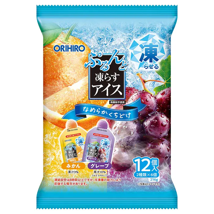 ORIHIRO Purunto Frozen Ice Cream Mandarin and Grape заморожуваний десерт (мандарин та виноград), 216 г