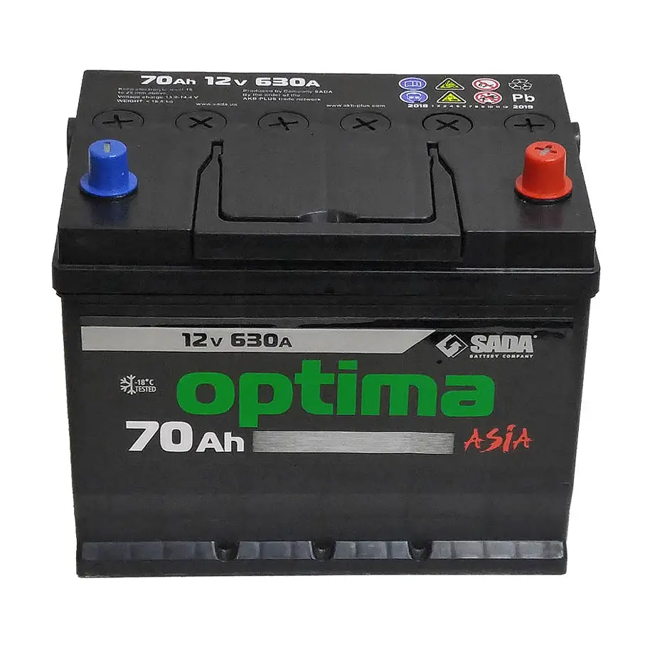 Автомобильный аккумулятор Optima Asia 6СТ-70 (-/+) Евро 12В 70Ач 630А - фото 2