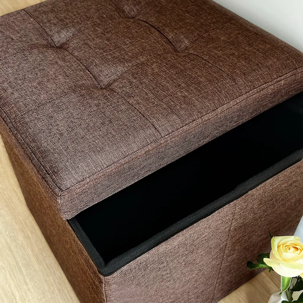 Пуф для хранения МВМ My Home 380х380х380 мм коричневый (TH-03 BROWN) - фото 10