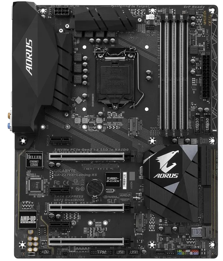 Материнська плата Gigabyte GA-Z270X-Gaming K5 LGA 1151v1 (GA-Z270X-Gaming K5) Б/В - фото 2