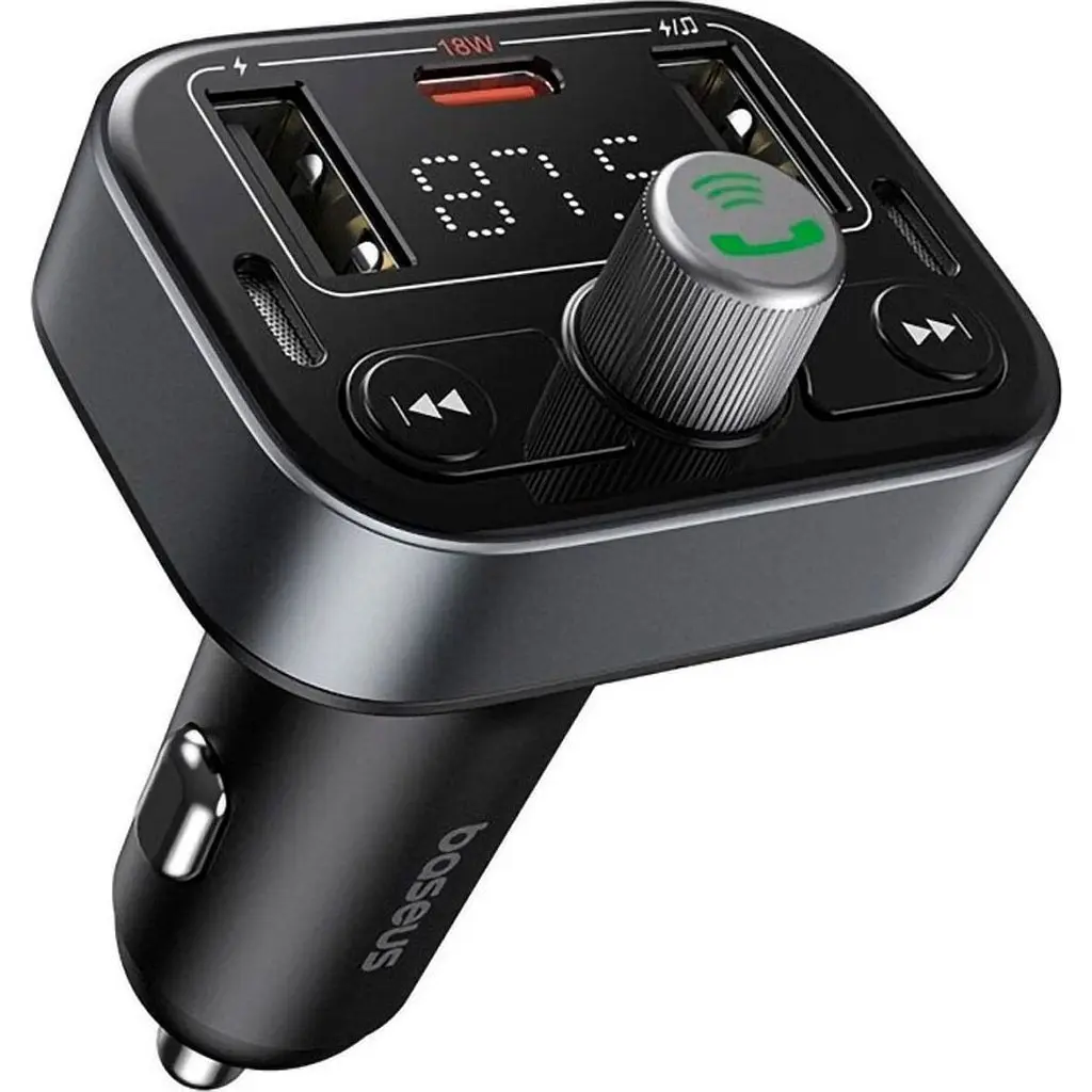 FM-трансмітер Baseus S-09 Lite Series Black (C10762300113-00) [126841] - фото 2