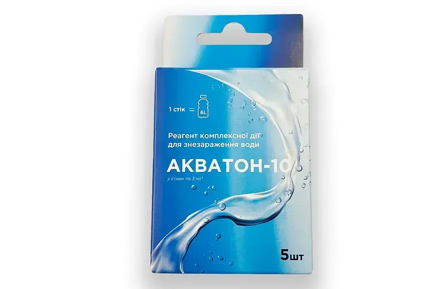 Засіб для знезараження води Акватон -10 коробка №5 - фото 2