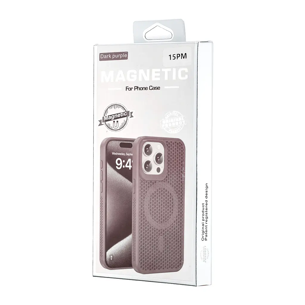 Чохол Silicone Cooling Сase with MagSafe iPhone 15 Pro Max Purple - фото 2