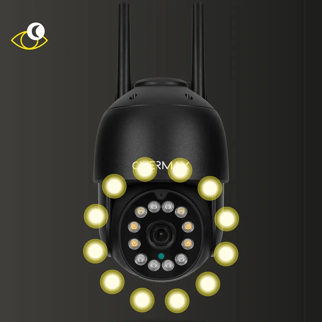 Вулична поворотна IP-камера Overmax Camspot 4.95 Wi-Fi 2.5K Anthracite - фото 3