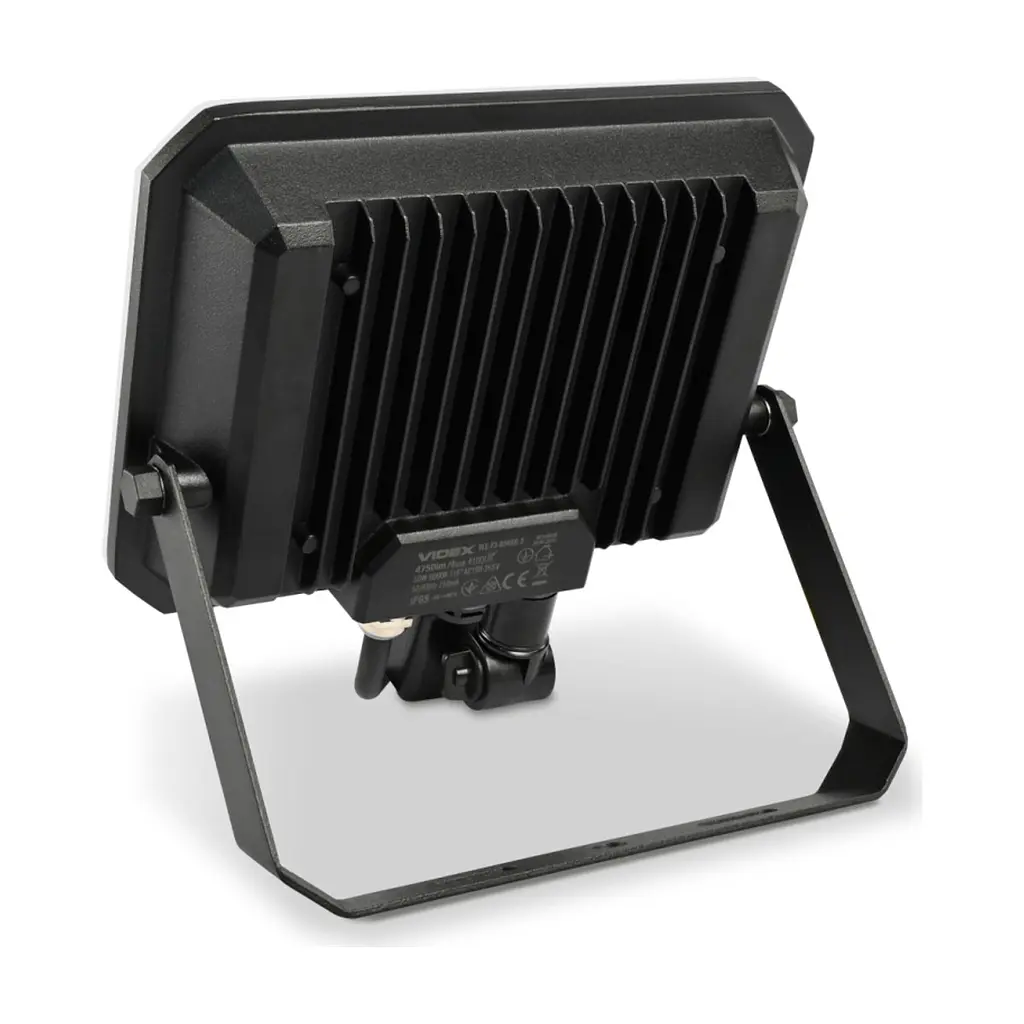Прожектор Videx F3 50W 5000K з датчиком руху 220V Black (VLE-F3-0505B-S) - фото 3