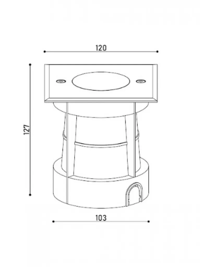 Светильник грунтовий KLOODI KDGL-SC120X120 GU10 ADJ HC - фото 5