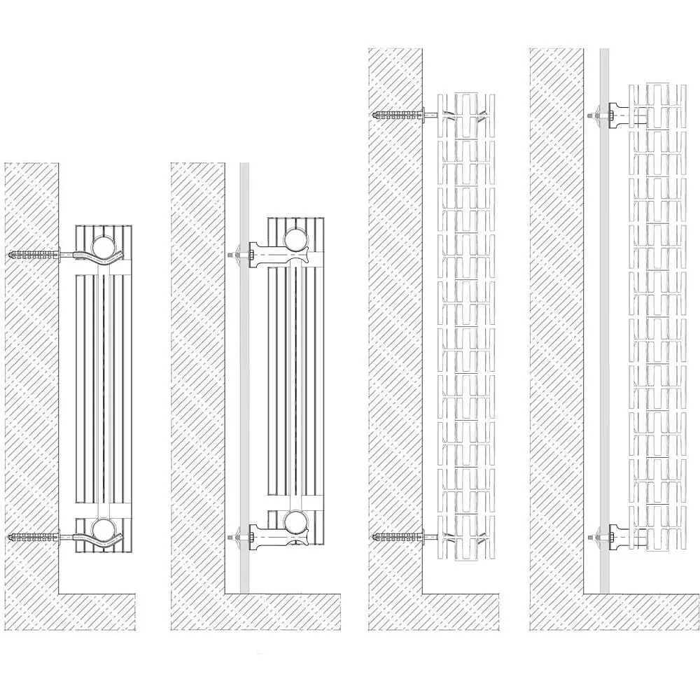 Радіатор біметалевий секційний Queen Therm 500/100 мм UNIVERSAL білий (26267) - фото 4