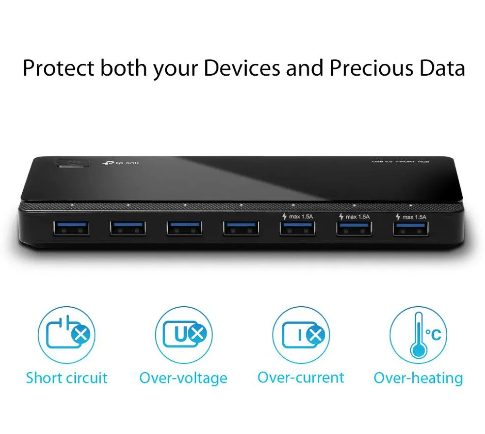 Разветвитель USB Hub TP-Link UH-700 7 портов USB3.0 - фото 5