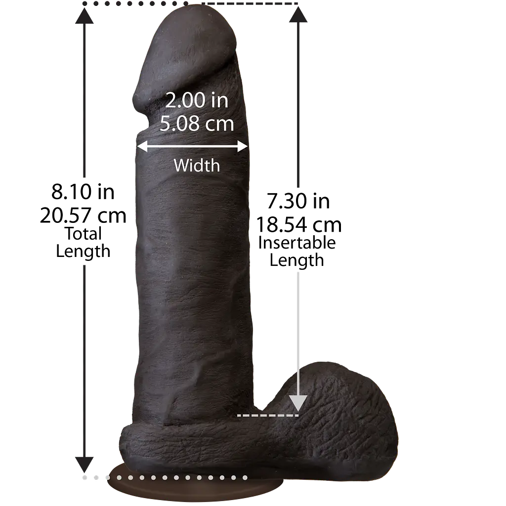 Фалоімітатор Doc Johnson The Realistic Cock 8 inch Black - фото 2