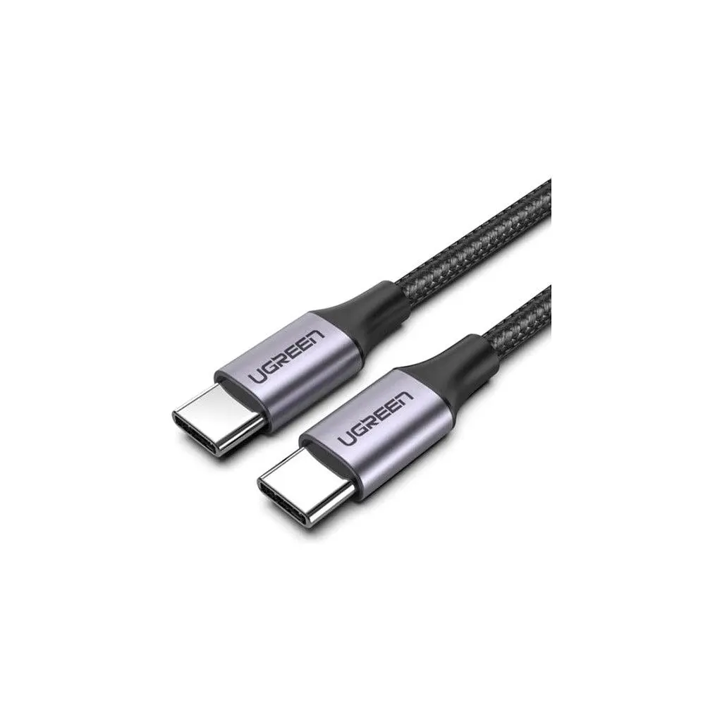 Дата кабель USB-C to USB-C 2.0m 60W 3A PD3.0/QC4.0 480Mbps aluminum braid Ugreen (50152)