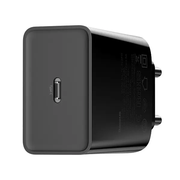 Мережевий зарядний пристрій Baseus Speed Xiaomini 18W 3A + Cable Type-C to Lightning TZCCFS-F01 Black - фото 2