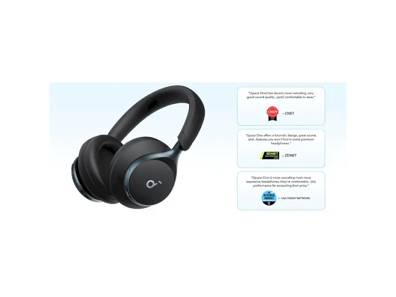 Навушники з мікрофоном ANKER SoundCore Space One Jet Black (A3035G11) - фото 9