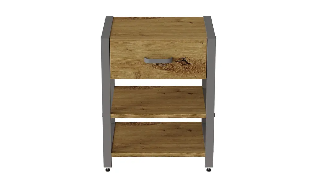 Тумба универсальная Ferrum-decor Вивьен 1/2 50x41x40 серый ДСП Дуб Артизан 16мм (FRD-104135) - фото 5