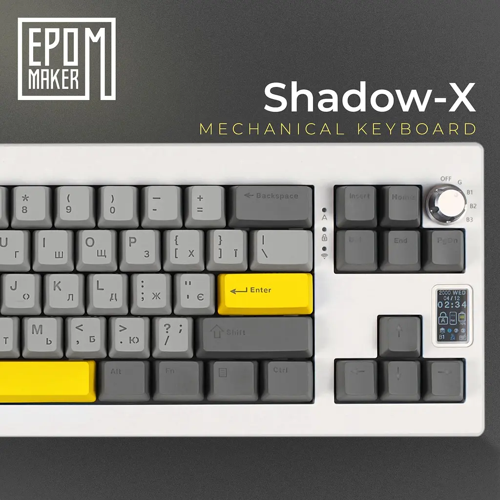 Клавиатура Epomaker Shadow-X Wisteria Linear White механическая беспроводная (SHX-W-WL) - фото 7