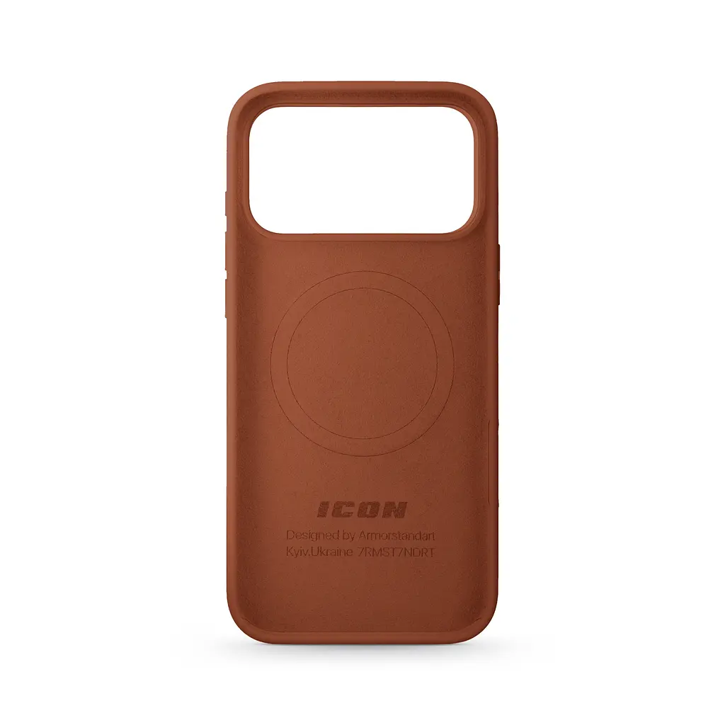Силиконовый чехол с MagSafe для Apple iPhone 17 Pro Max, ICON2 MagCase, терракотовый, противоударный, панель с мягкой подкладкой, защита всего корпуса, поддержка беспроводной зарядки, совместим с защитными стеклами и пленками - фото 2