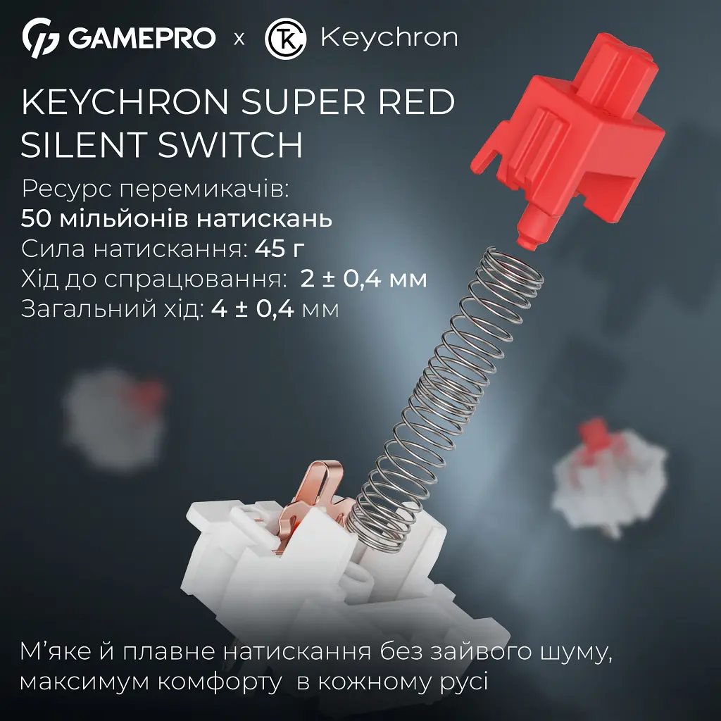 Клавіатура GamePro Asgard Ragnar Wireless/Bluetooth/USB UA White (MK285WH) - фото 7