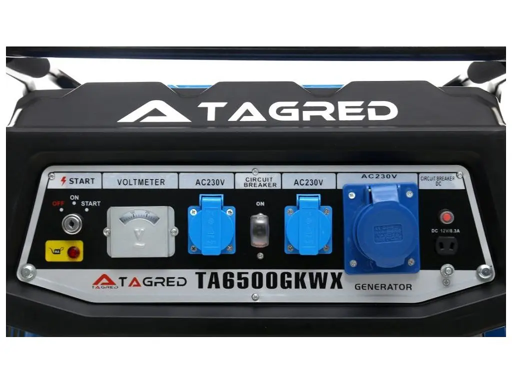 Бензиновий генератор Tagred 6,0/6,5 кВт, однофазний, ручний/електрозапуск (TA6500GKWX) - фото 10