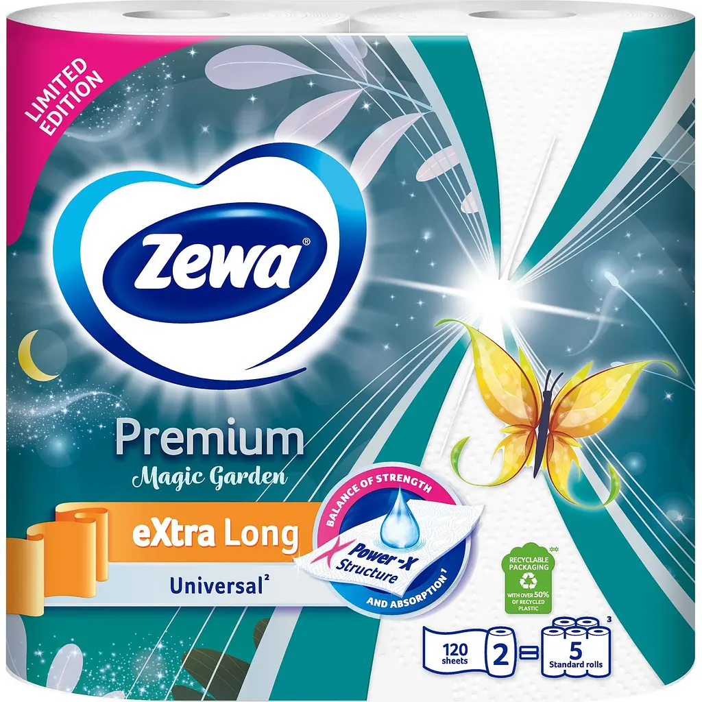 Паперові рушники Zewa Premium лімітована колекція двошарові 2 рулони - фото 2