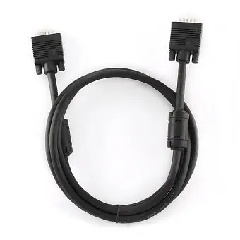 Кабель Cablexpert VGA - VGA (M/M), HD15, з 2-ма фер. кільцями, чорний, 5 м (CC-PPVGA-5M-B) пакет - фото 3