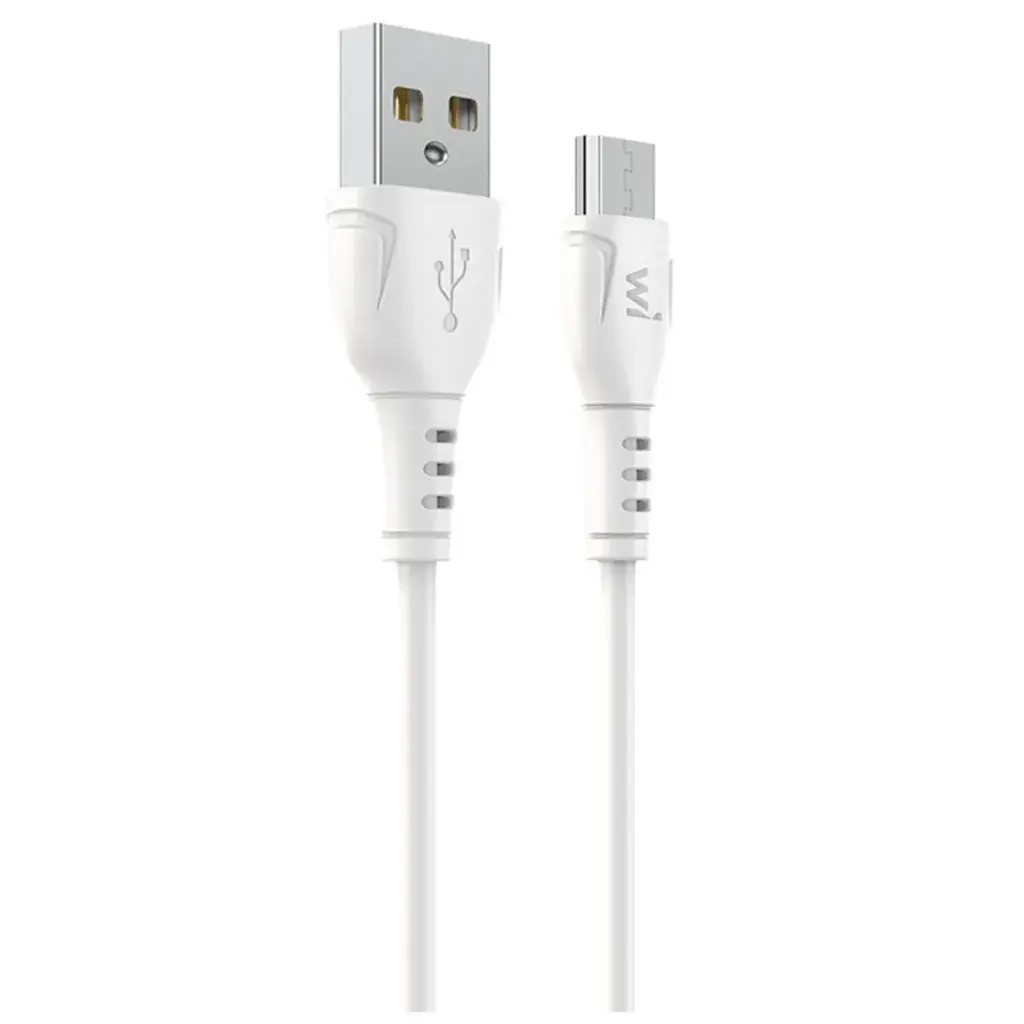 Дата кабель USB 2.0 AM to Micro 5P 1.0m PVC white Wibrand (WI.DC/BO1W-UM)