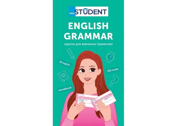 Настільна гра English Student Картки для вивчення англійської мови English Student - English Grammar А0-В2 (укр.) (591226029) - фото 2