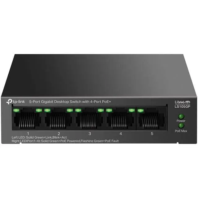 Комутатор TP-Link 5-портовий гігабітний комутатор, LS105GP (LS105GP) - фото 2