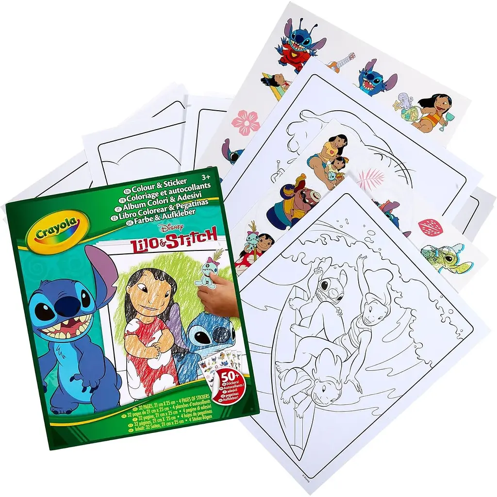 Раскраска Crayola Lilo & Stitch 32 страницы и 4 страницы наклеек - фото 3