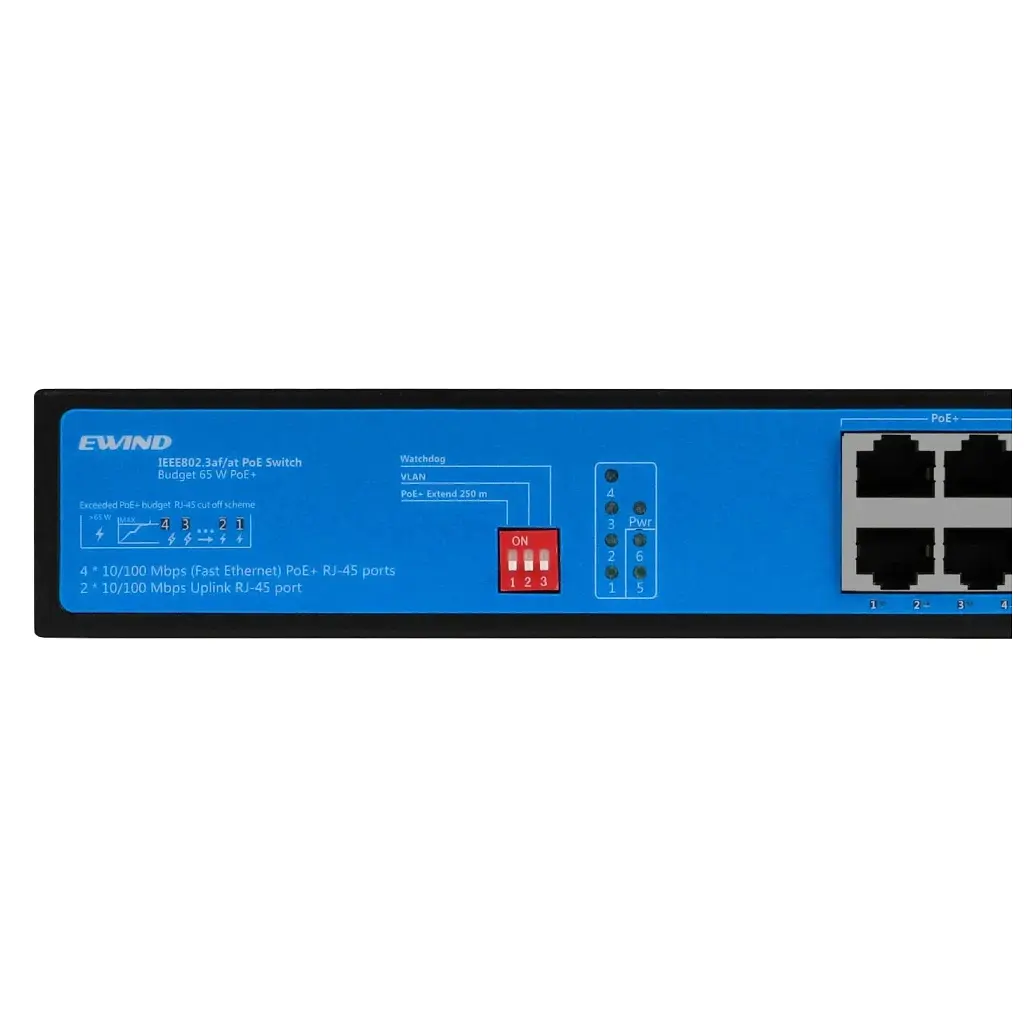 Комутатор мережевий Ewind EW-S1906CF-AP POE - фото 3