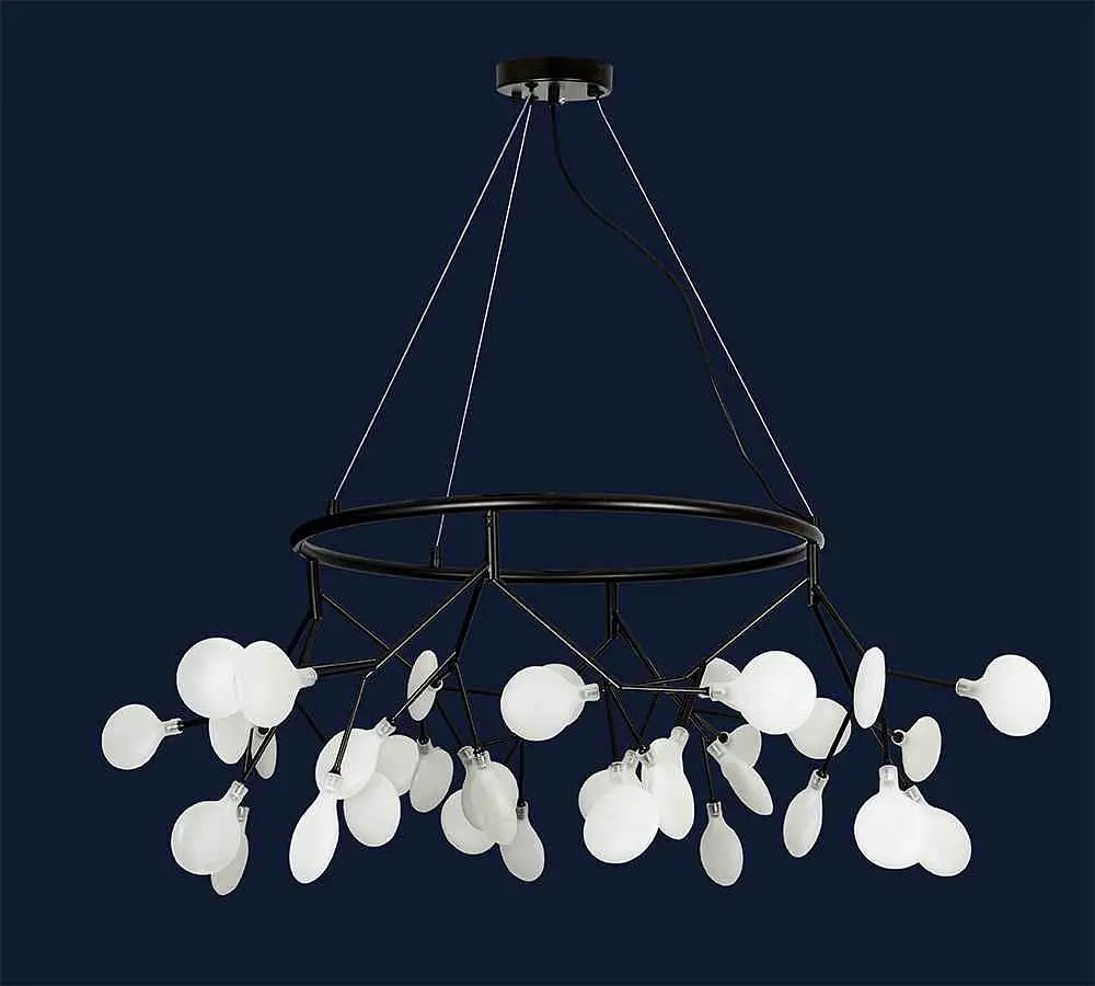 Люстра LED PETALS Levistella 918LP263-36 BK+WH - фото 2