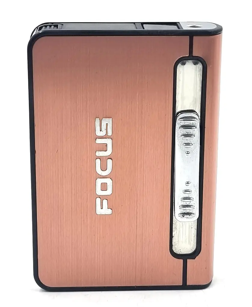 Портсигар на 10 сигарет с зажигалкой FOCUS №HL-149 Pink (18316) - фото 2