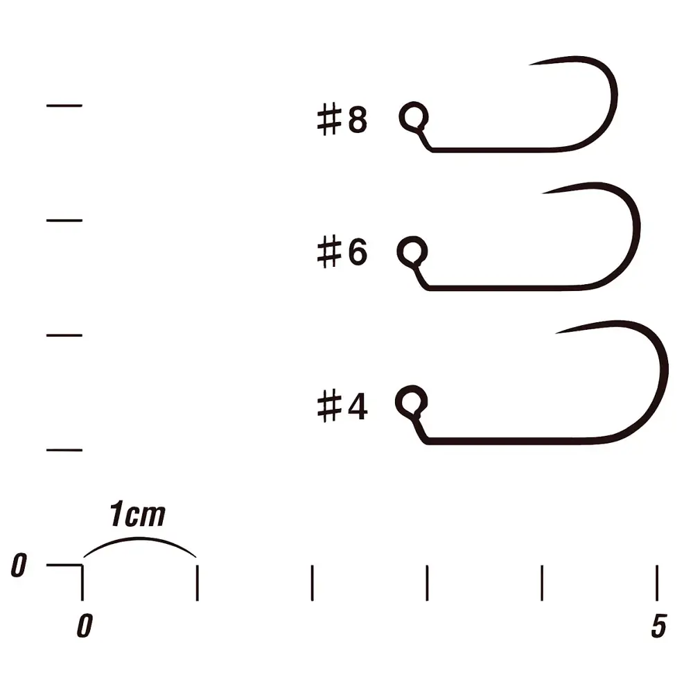 Крючок Decoy AH-12 Area Hook Jiggy 8 (10 шт/уп) - фото 2