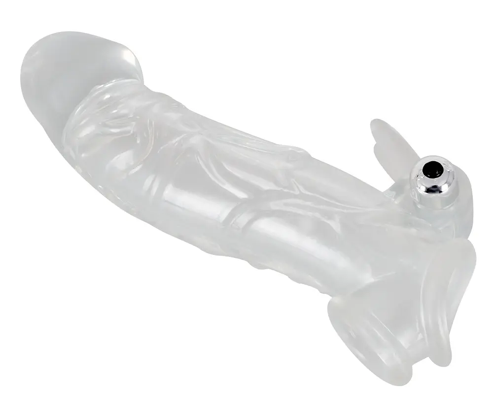Насадка на член - Chrystal Skin Penis Sleeve Vibro - фото 5
