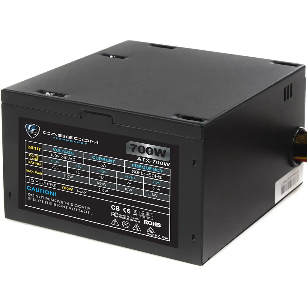 БЖ 700W Casecom, 120mm, 4хSATA, Bulk (CM 700 ATX)