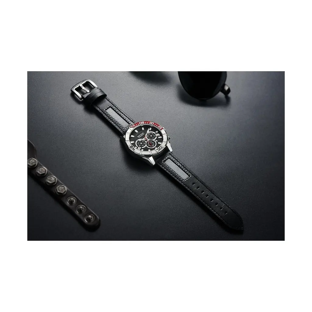 Чоловічий годинник Megir Red Black MG2066 - фото 6