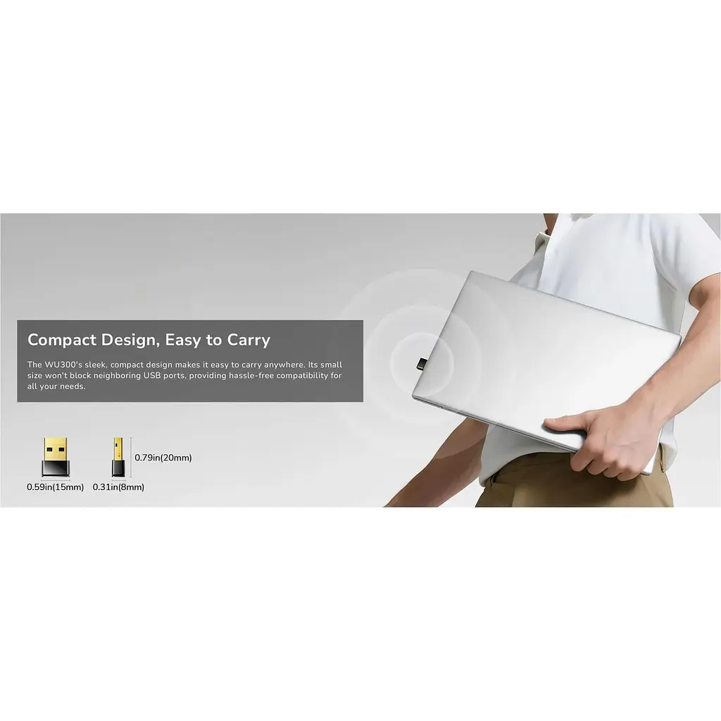 WiFi-адаптер Cudy WU300 AX300 Wi-Fi 6 Nano (WU300) - фото 8