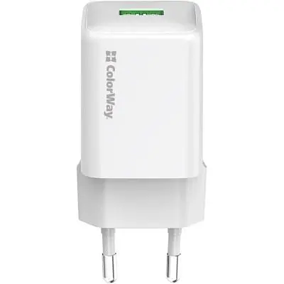 Зарядний пристрій ColorWay USB QC3.0 18W white (CW-CHS063Q-WT) - фото 4