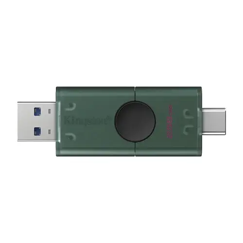 Флеш накопичувач USB 256Gb Kingston DataTraveler Duo, Green/Black, Type-C / USB 3.2 Gen 1 (DTDEG2/256GB) - фото 3