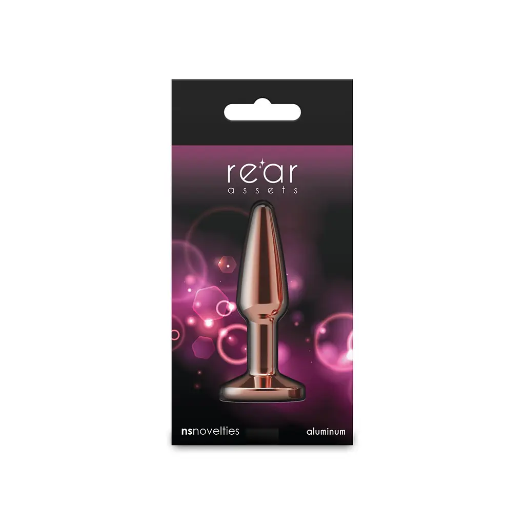 Анальна пробка NS Novelties Rear Assets Tapered Rose Gold, S - фото 4