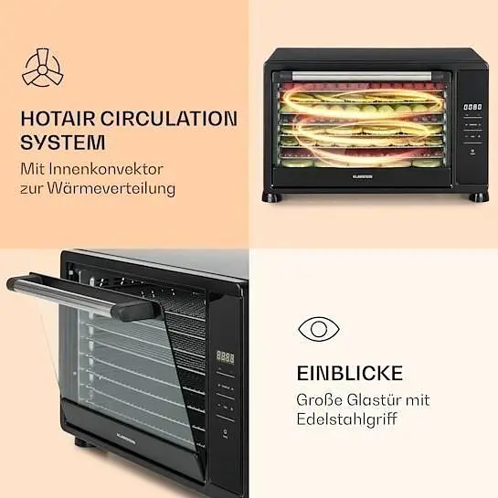 Дегидратор-сушилка для овощей фруктов Klarstein Mega Jerky 650 Вт 35-80°C (10034439) - фото 5