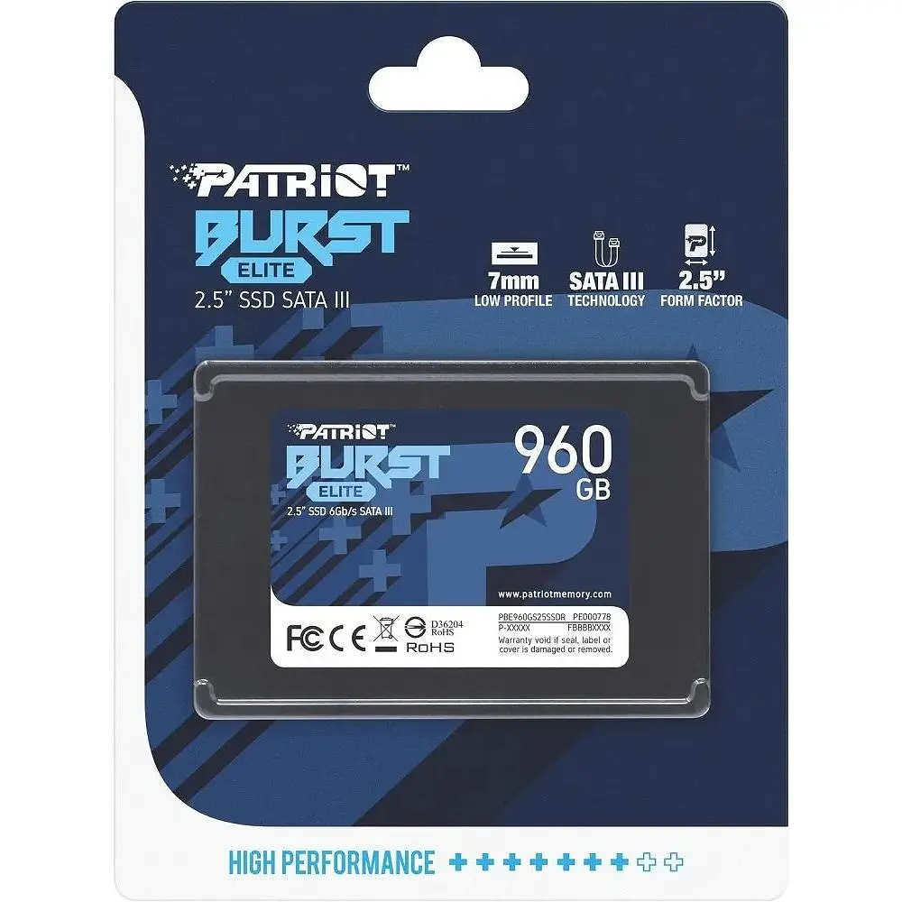 Накопитель SSD Patriot Burst Elite 2.5" SATAIII 3D TLC 960GB (PBE960GS25SSDR) - фото 3