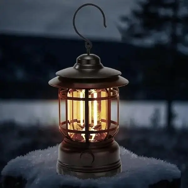 Акумуляторна кемпінгова LED підвісна лампа 1200мАч освітлення на 360 градусів ліхтар - фото 13