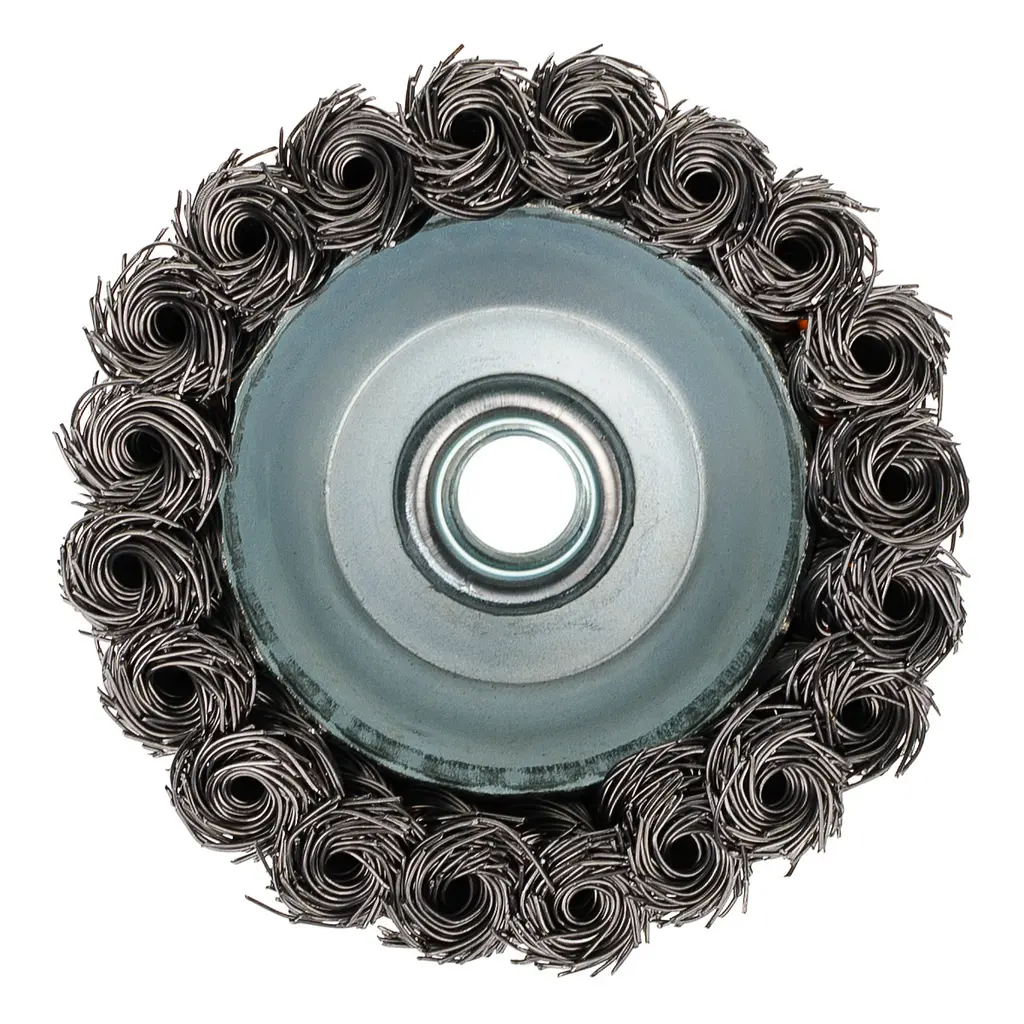 Щітка чашкова 85 мм, для УШМ, М14, кручений дріт Polax (54-161) - фото 2