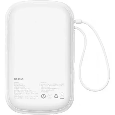 Внешний аккумулятор Baseus Qpow Pro+ 20000mAh 22.5W со встроенным кабелем USB-C белый P10067103213-00 - фото 5