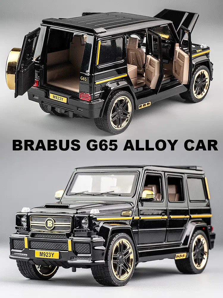 Колекційна металева модель позашляховика АвтоЕксперт Mercedes-Benz G65 AMG Brabus із золотими вставками, інерцією, світлом та звуком 1:24 - фото 7