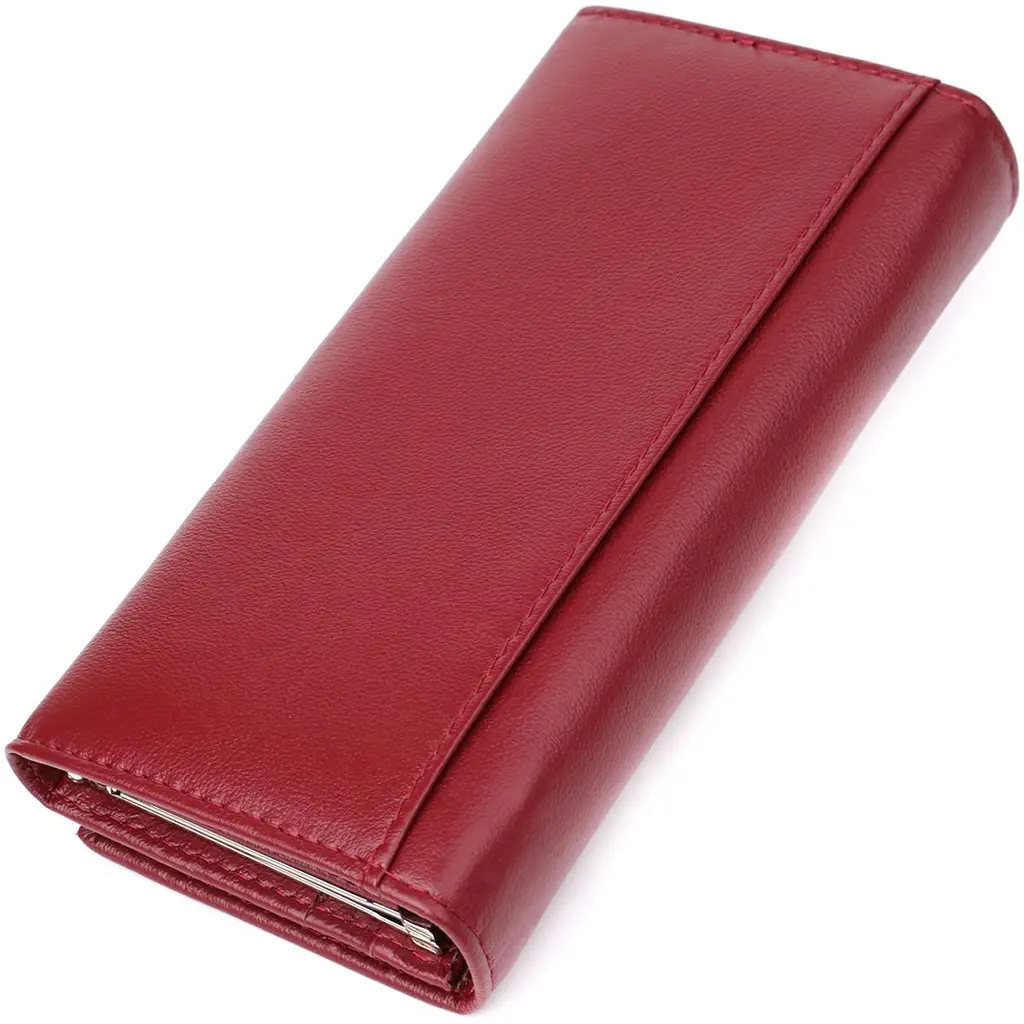 Місткий жіночий гаманець із натуральної шкіри ST Leather 23089 бордовий - фото 5