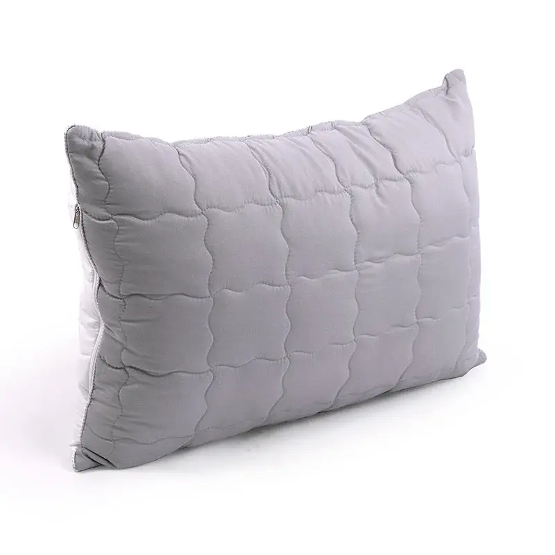 Силиконовая подушка с регулировкой высоты Руно Grey White 50х70 см бело-серая